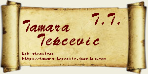 Tamara Tepčević vizit kartica